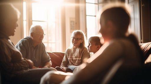 Family enjoying a well balanced home environment